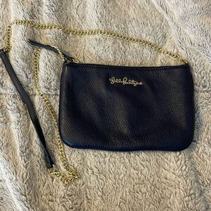 Lily Pulitzer Leather Cruisin’ Crossybody - Navy - EUC